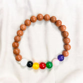 The Seven Chakra Yoga Bracelet With (Sun Stone)